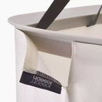 Cesto portabiancheria beige a scomparto singolo con coperchio, 60 litri