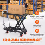 Carrello elevatore idraulico a forbice singolo manuale nero, 227 kg, 1 persona