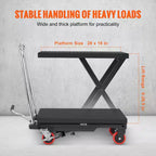 Carrello elevatore idraulico a forbice singolo manuale nero, 227 kg, 1 persona