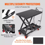Carrello elevatore idraulico a forbice singolo manuale nero, 227 kg, 1 persona