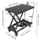 Carrello elevatore idraulico a forbice singolo manuale nero, 227 kg, 1 persona