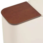 Consolle rettangolare color talpa in similpelle con contenitore, 1 pezzo