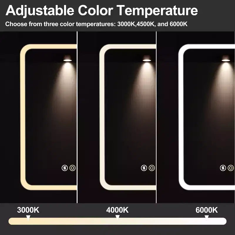 Specchiera Contenitore a LED, Bianco / Nero / Oro, Apertura a Sinistra / Destra, Anta Singola, Incasso o a Parete