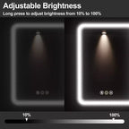 Specchiera Contenitore a LED, Bianco / Nero / Oro, Apertura a Sinistra / Destra, Anta Singola, Incasso o a Parete