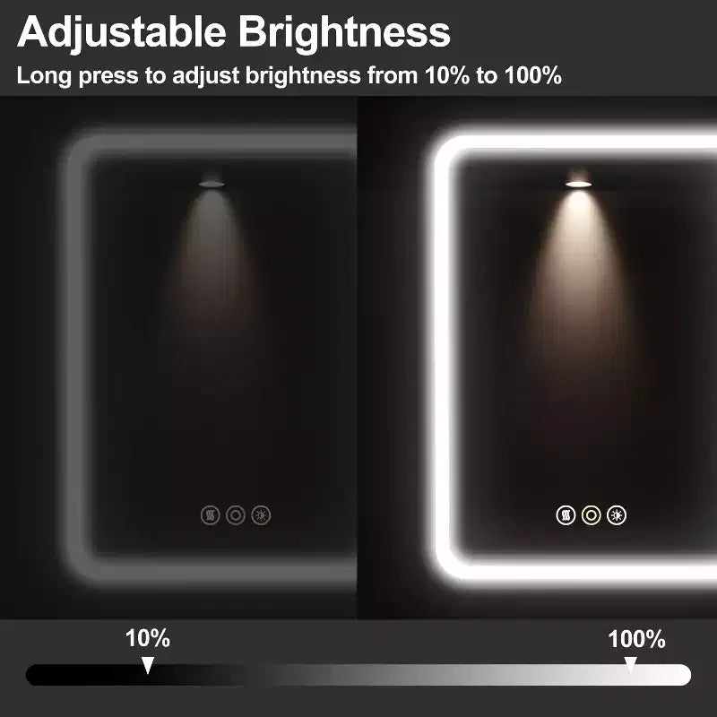 Specchiera Contenitore a LED, Bianco / Nero / Oro, Apertura a Sinistra / Destra, Anta Singola, Incasso o a Parete
