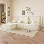 Divano sezionale a L in velluto grigio, chaise longue reversibile, 5 posti, 2 pezzi