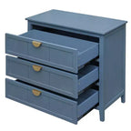 Mobile Contenitore a 3 Cassetti in Legno Marrone, Singolo