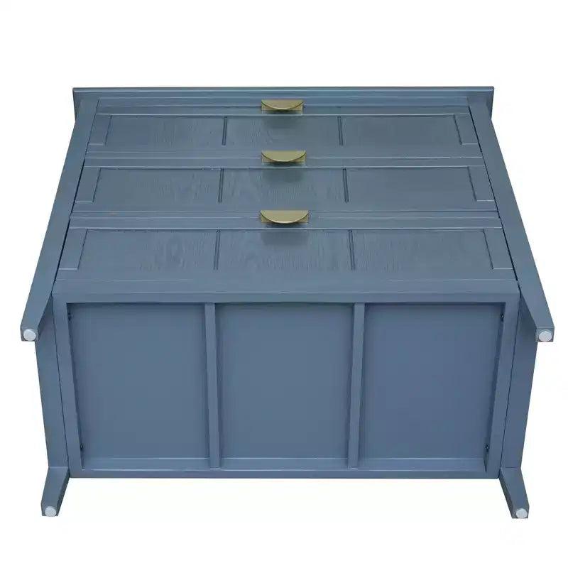 Mobile Contenitore a 3 Cassetti in Legno Marrone, Singolo