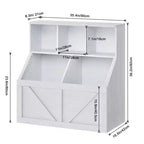 Libreria vintage grigia per bambini e organizer per giocattoli, 3 cubi aperti, 1 bambino