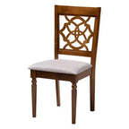 Set da pranzo rotondo grigio e noce, 5 pezzi, 4 posti
