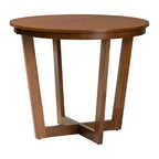 Set da pranzo rotondo grigio e noce, 5 pezzi, 4 posti