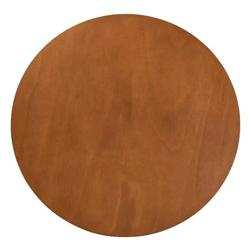 Set da pranzo rotondo grigio e noce, 5 pezzi, 4 posti
