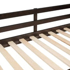 Letto a castello stile casa, con scivolo e scaletta, da una piazza e mezza, color espresso/grigio/bianco, per 2 bambini