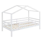 Letto a castello stile casa, con scivolo e scaletta, da una piazza e mezza, color espresso/grigio/bianco, per 2 bambini