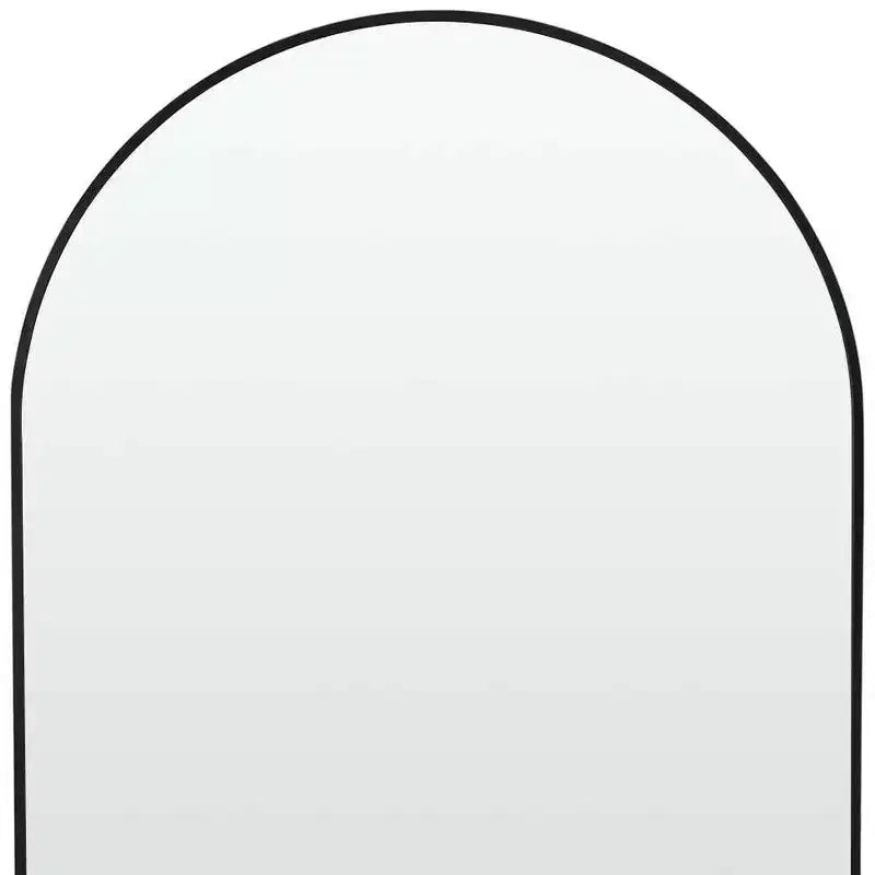 Specchio da parete singolo con cornice in metallo ad arco nera, 99 cm