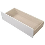Letto a castello matrimoniale grigio/bianco con cassetti e mensole – Posti letto 4