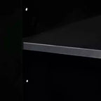 Credenza Nera con 4 Ante e Ripiani Regolabili – Montaggio per 2 Persone