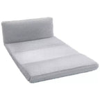 Divano letto pieghevole, 2 posti, imbottito in schiuma, bianco crema/grigio chiaro