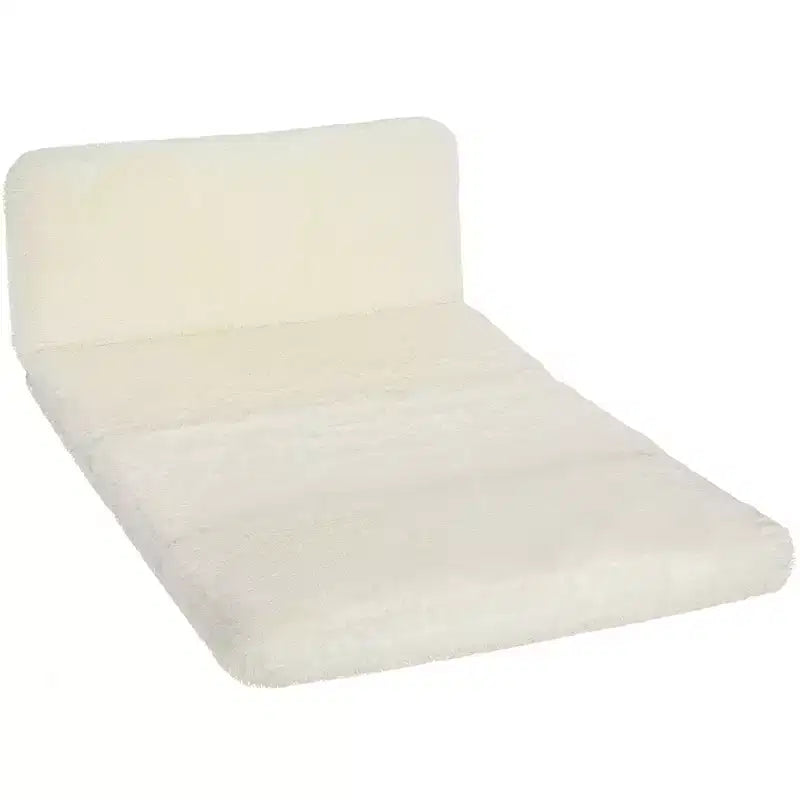 Divano letto pieghevole, 2 posti, imbottito in schiuma, bianco crema/grigio chiaro