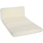 Divano letto pieghevole, 2 posti, imbottito in schiuma, bianco crema/grigio chiaro
