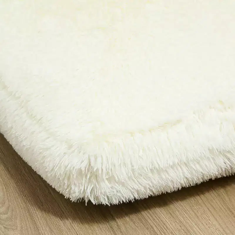 Divano letto pieghevole, 2 posti, imbottito in schiuma, bianco crema/grigio chiaro