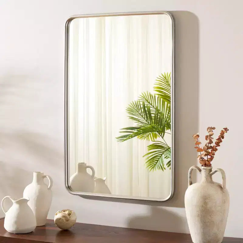 Specchio da parete rettangolare con cornice cromata, 24" x 36", singolo