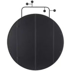 Specchio da parete rotondo in ferro nero, singolo, 31" – Verticale/Orizzontale