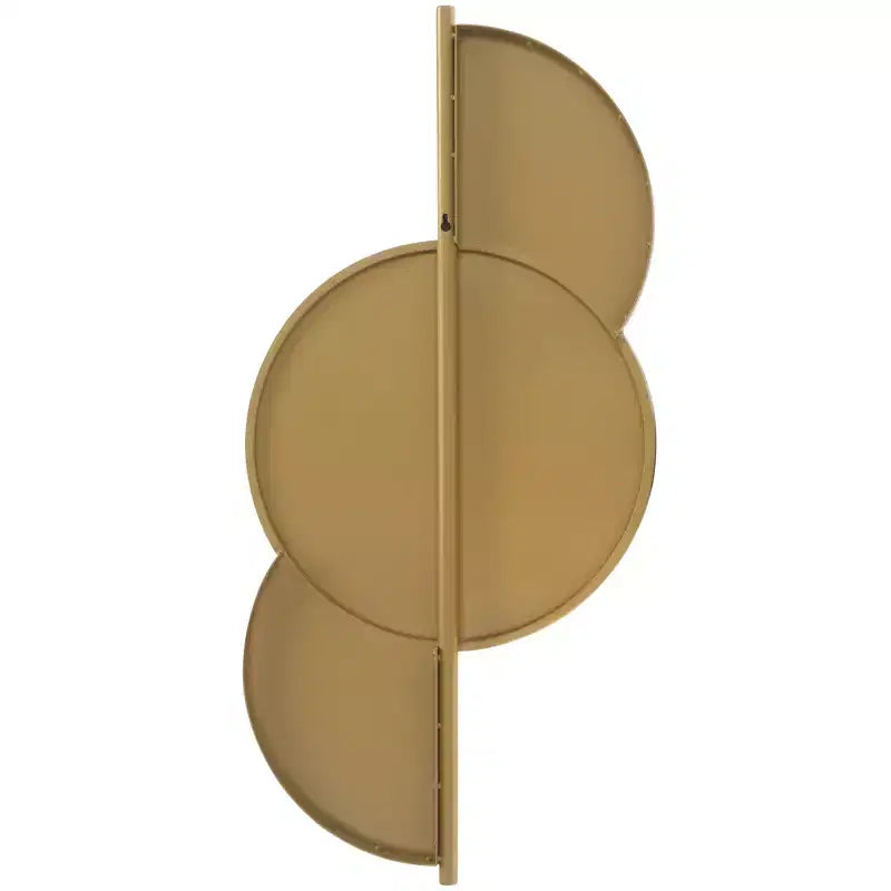 Specchio da parete ad arco con cornice dorata, singolo, oro/nero e oro/bianco