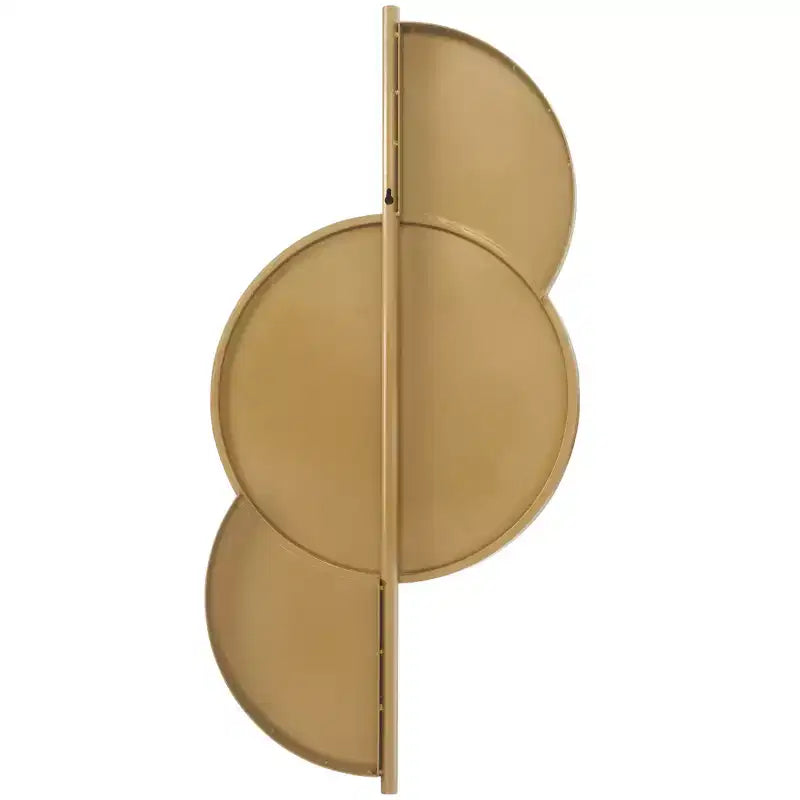 Specchio da parete ad arco con cornice dorata, singolo, oro/nero e oro/bianco