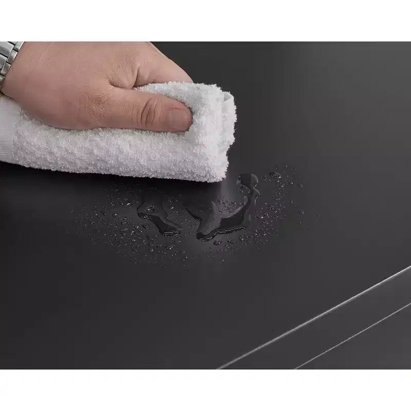 Mobiletto di Stoccaggio in Metallo Nero a 2 Ante con Serratura e Ripiani Regolabili, Montaggio per Una Persona