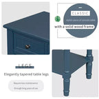 Consolle stretta con cassetti e ripiano, 1 pezzo, Beige / Nero / Azzurro / Naturale / Blu Navy