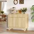 Madia scanalata in rovere naturale, 2 ante 1 cassetto, ripiano regolabile