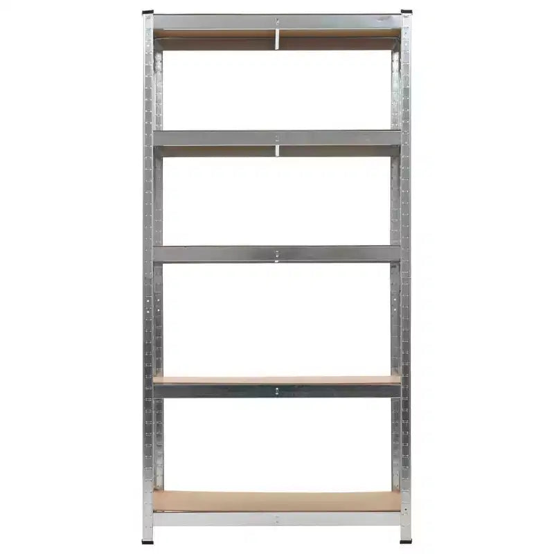 Scaffale portaoggetti a 5 ripiani, argento, set da 5