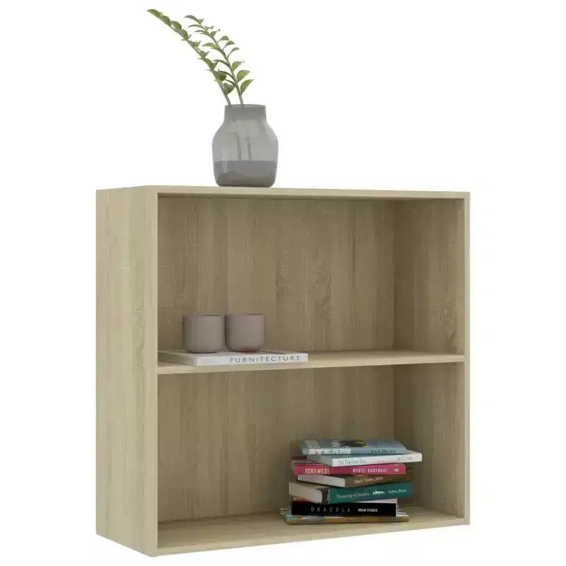 Mobile libreria a muro Sonoma Oak, 2 ripiani, legno ingegnerizzato, assemblaggio per 1 persona