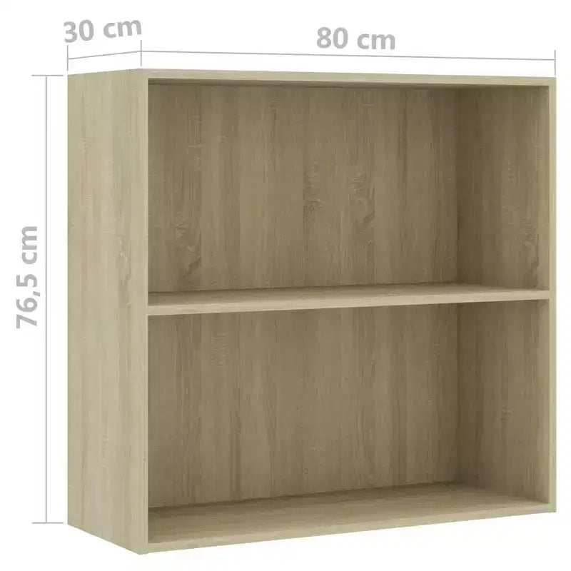 Mobile libreria a muro Sonoma Oak, 2 ripiani, legno ingegnerizzato, assemblaggio per 1 persona