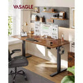 Scrivania elettrica rustica marrone, regolabile in altezza 72-118 cm, 4 preset di memoria, monoposto, 160 x 70 cm