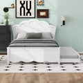FAMYYT Queen Size Platform Bed?With Twin Size Trundle, Easy Assembly