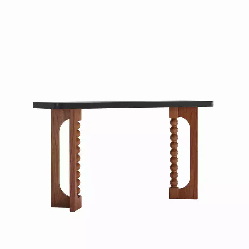 Consolle rustica nera e marrone, stile fattoria, 1 pezzo