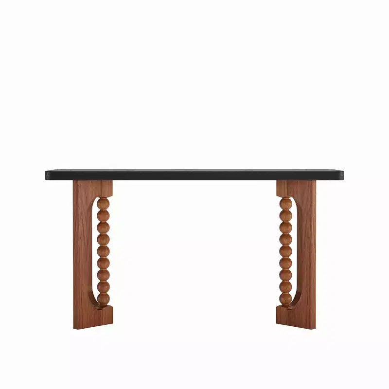 Consolle rustica nera e marrone, stile fattoria, 1 pezzo