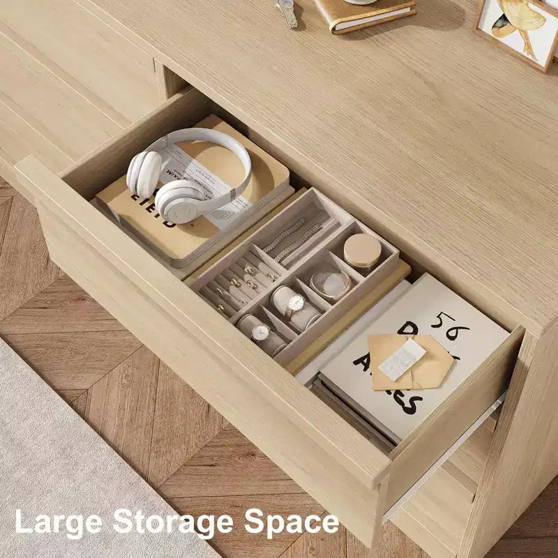Cassettiera a 6 cassetti, Nero/Noce/Bianco/Color Legno, Legno, Singola