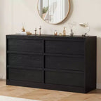 47 Wide 6-Drawer Dresser for Bedroom, Wooden Chest of Drawers with Large Storage, Closet Organizer Furniture for Living Room