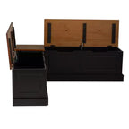 Set da pranzo Linon Tobin Backless Nook Nero/Noce