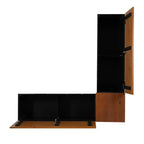 Set da pranzo Linon Tobin Backless Nook Nero/Noce