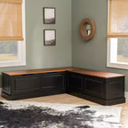 Set da pranzo Linon Tobin Backless Nook Nero/Noce