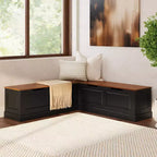Set da pranzo Linon Tobin Backless Nook Nero/Noce