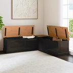 Set da pranzo Linon Tobin Backless Nook Nero/Noce