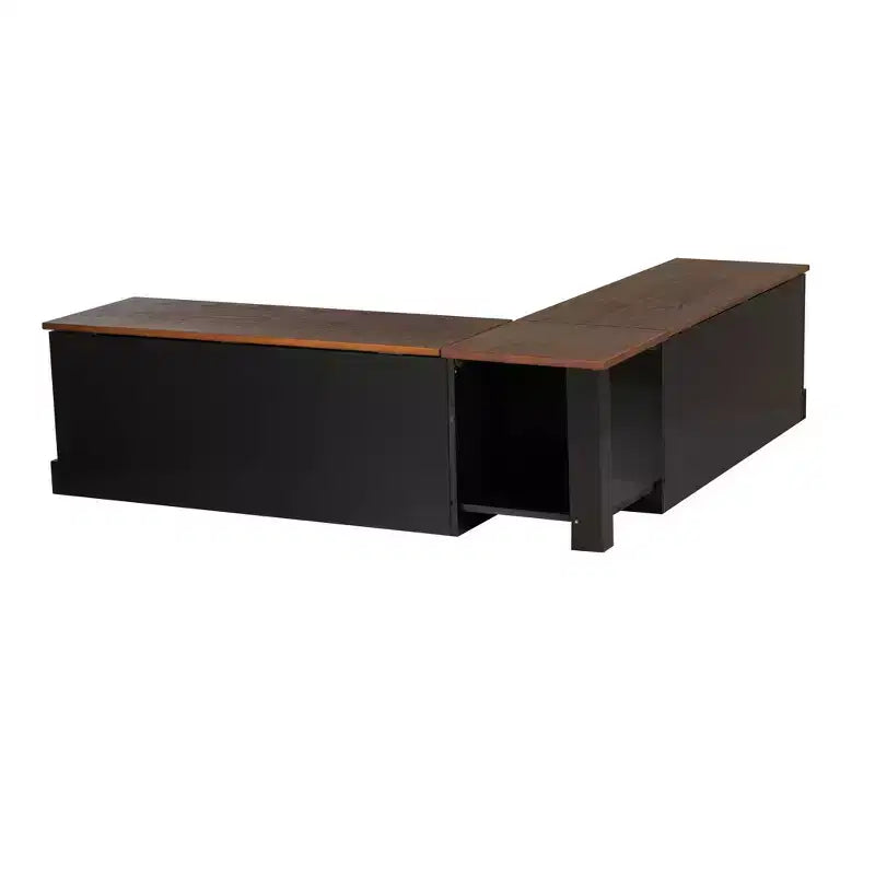 Set da pranzo Linon Tobin Backless Nook Nero/Noce
