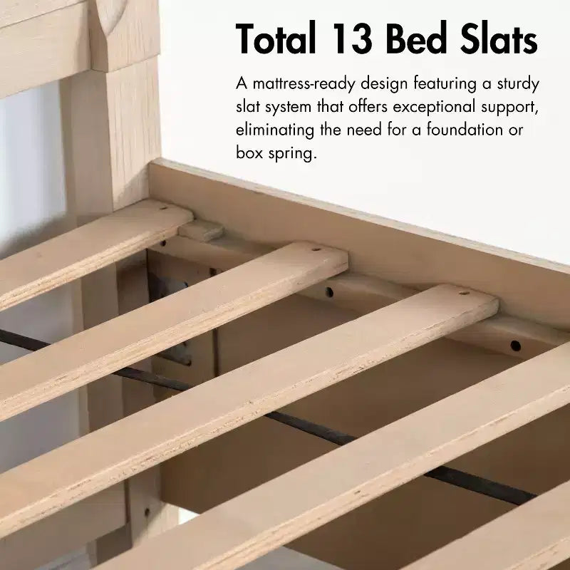 Set letto matrimoniale Queen in noce, stile metà secolo, per 1-2 persone (3 pezzi)