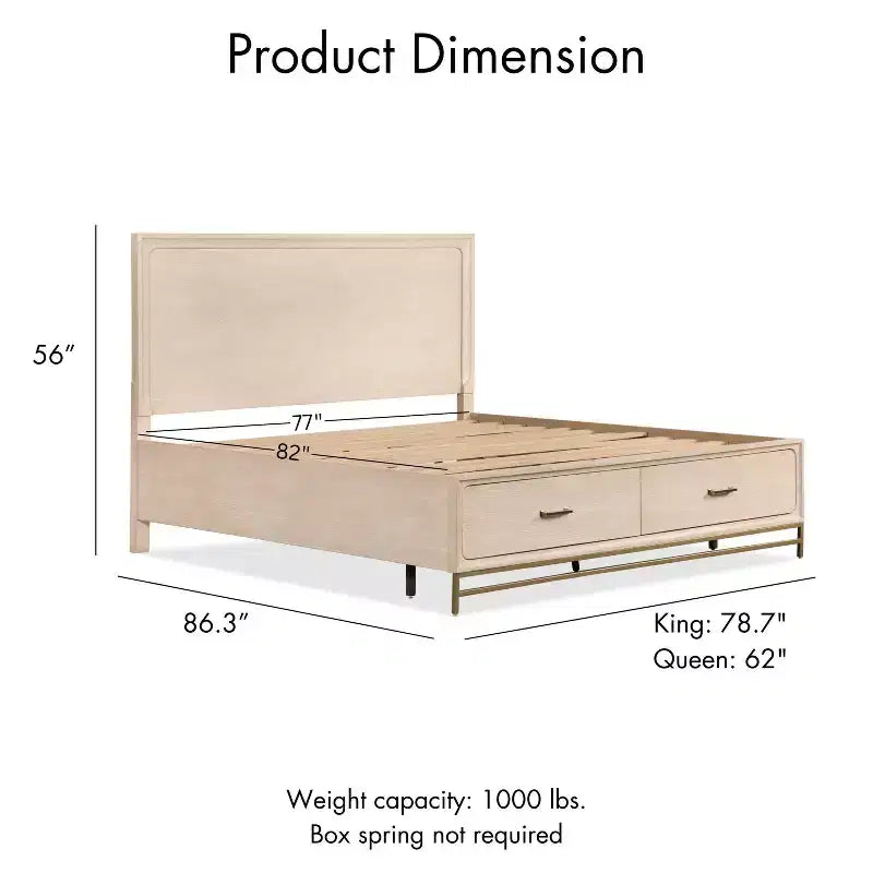 Set letto matrimoniale Queen in noce, stile metà secolo, per 1-2 persone (3 pezzi)