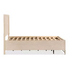 Set letto matrimoniale Queen in noce, stile metà secolo, per 1-2 persone (3 pezzi)
